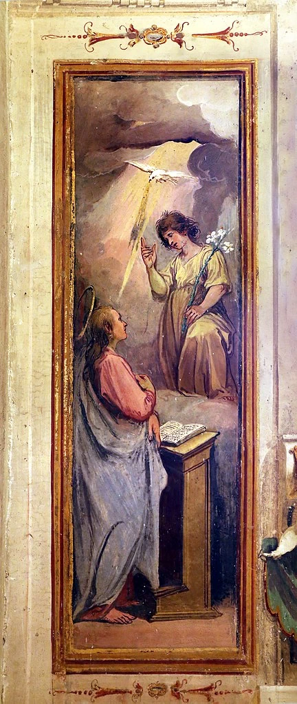 Giovanni Mannozzi - Cappella Brancadoro, Majnoni, Guicciardini, 1621, annunciazione, Villa Guicciardini, Majnoni (Vico d'Elsa)